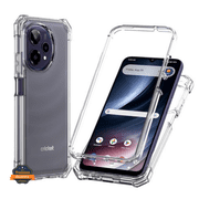For AT&T Verge 2 Phone Case Full-Body Dual Layer Hybrid Case Slim, Drop-Proof TPU Hard PC, Durable Corner Front Bumper Protector Cover Clear Transparent