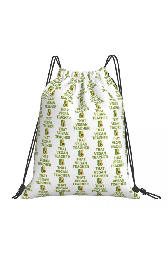 AT VEN TEACHER Backpacks Casual Portable Drawstring Bags Drawstring Bundle Pocket Sports Bag Book Bags For Travel School