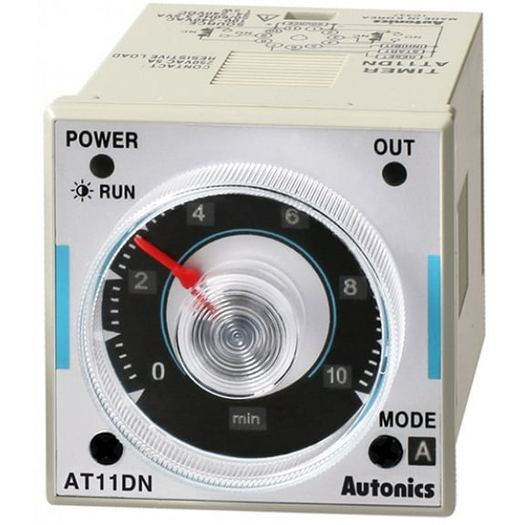 AT11DN-1 Autonics  Multifuntion Analog Timer 12VDC With Socket Base 11pin, Time operation. SIGNAL ON START