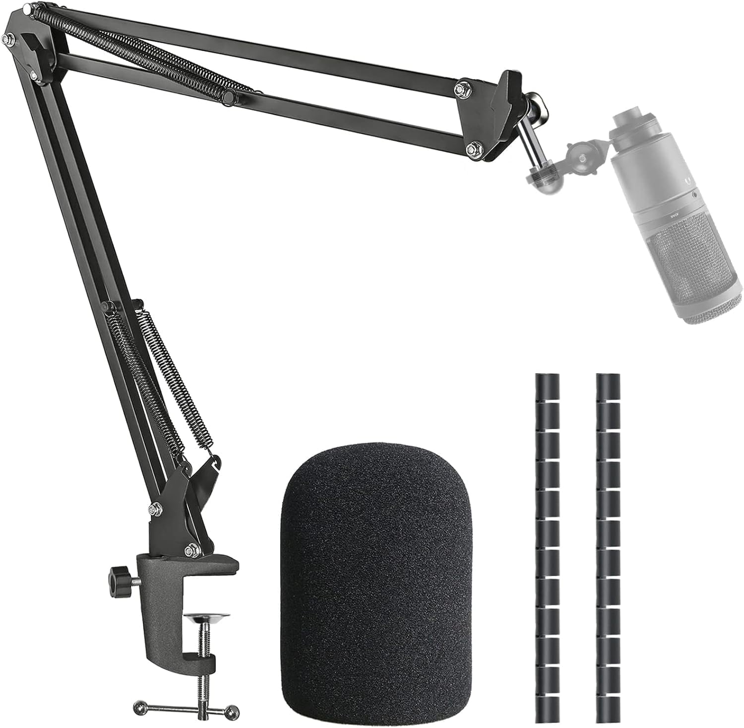 AT2020 Microphone Stand with Pop Filter, Compatible with Audio