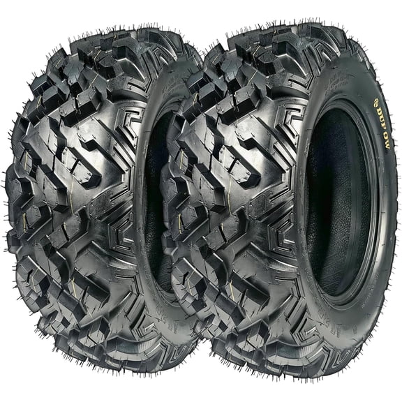AT25x10-12 ATV Tires ATV&UTV Trail Sand Off-Road Tires 25x10-12, All Terrain Tires 18mm Tread Depth 25x10-12, 6 PR, Tubeless 2PCS