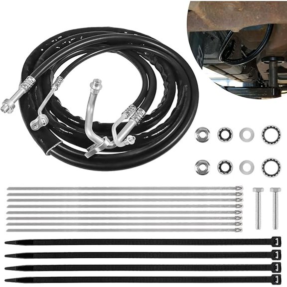 AT34653 Rear Auxiliary AC Line Set Air Conditioning Hoses Kit Fittings For GMC Acadia 2007-2017, Chevrolet Traverse 2007-2017,Saturn Outlook 2006-2010,Buick Enclave 2008-2017