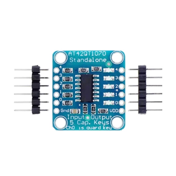 AT42QT1070 Touch Sensor Breakout Board 5-Key Capacitive Touch Pad DIY Electronic Indicator Multiple Capacitive Sensing