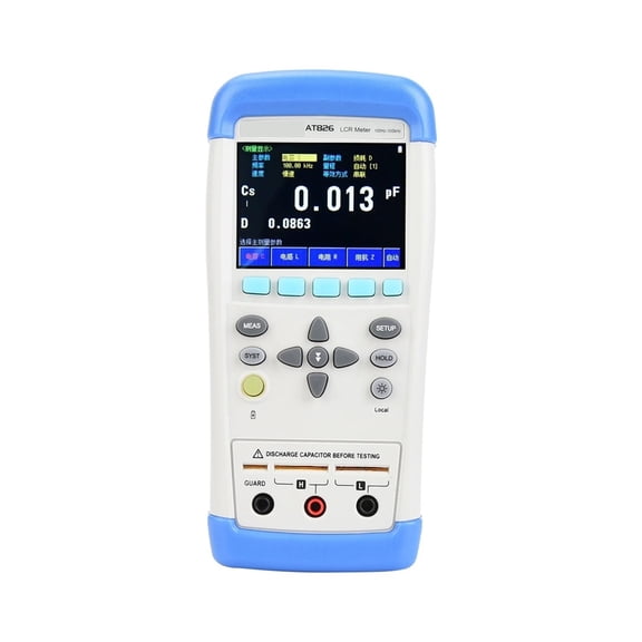 AT826 Capacitance Tester Professional Handheld Digital LCR Meter Resistance 2.8In TFT LCD Color Touch Screen Design Detector ,Easy to Use