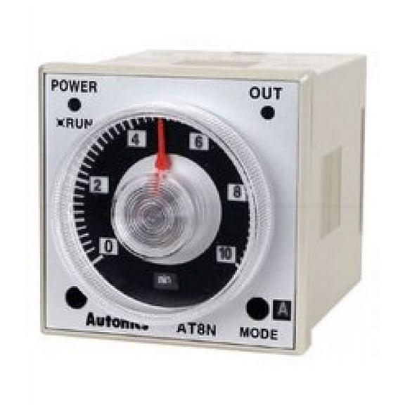 AT8N Autonics Timer, Analog, 6-Mode, Multi-Range, DPDT or SPDT Timed/Instant.,100-240VAC/ 24-240VDC