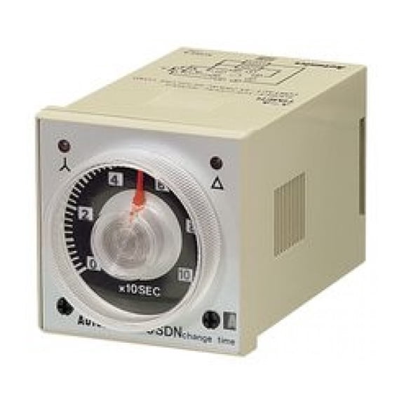 AT8SDN Timer, Analog, Star Delta, Multi-Range, SPST & SPST, 100-240VAC/24-240 VDC, 8-Pin (socket req'd)