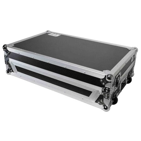 ATA Style DJ Controller Case for Pioneer XDJ-RX3 RX2 Case with Laptop Shelf, and Wheels
