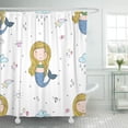thumbnail image 1 of ATABIE Beautiful Baby Little Mermaid Adorable Beauty Cartoon Character Cheerful Shower Curtain 66x72 inch, 1 of 1