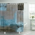 thumbnail image 1 of ATABIE Beige Turquoise Teal and Brown Abstract Modern Shower Curtain 60x72 inch, 1 of 1