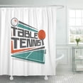 thumbnail image 1 of ATABIE Blue Ping Abstract for Table Tennis Racket Ball Shower Curtain 60x72 inch, 1 of 1