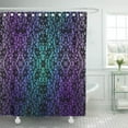 thumbnail image 1 of ATABIE Blue Urock Purple and Teal Black Lace Green Vintage Shower Curtain 66x72 inch, 1 of 1