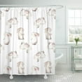 thumbnail image 1 of ATABIE Bunny Watercolor Rabbits Child Collection Combination Cute Draw Drawn Shower Curtain 66x72 inch, 1 of 1