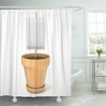 thumbnail image 1 of ATABIE Clay Plant Pot Blank Sign on Wooden Stick 3D Shower Curtain 66x72 inch, 1 of 1