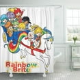 thumbnail image 1 of ATABIE Colorful 80S Classic Rainbow Brite Starlight Horse Cartoon Eightees Shower Curtain 60x72 inch, 1 of 1