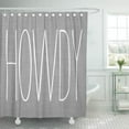 thumbnail image 1 of ATABIE Cute Rustic Gray Howdy Burlap Monogram Keepsake Personalized Country Shower Curtain 66x72 inch, 1 of 1