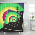 thumbnail image 1 of ATABIE Droste Spinning Disc Golf Effect Frisbee Frolf Basket Chains Shower Curtain 66x72 inch, 1 of 1