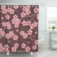 thumbnail image 1 of ATABIE Flowers Pink Brown Cherry Tree Branch Sakura Shower Curtain 60x72 inch, 1 of 1