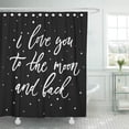 thumbnail image 1 of ATABIE I Love You to The Moon and Back Hand Shower Curtain 66x72 inch, 1 of 1