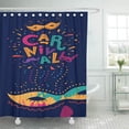 thumbnail image 1 of ATABIE Party Colorful America Carnival Mask Lettering Festival Brazil Celebration Shower Curtain 60x72 inch, 1 of 1