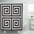 thumbnail image 1 of ATABIE Pattern Chic Black and White Greek Key Geometric Bold Shower Curtain 60x72 inch, 1 of 1