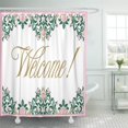 thumbnail image 1 of ATABIE Pink Hollywood Beverly Hills Tote Welcome Green Chic Glitz Shower Curtain 60x72 inch, 1 of 1
