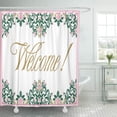 thumbnail image 1 of ATABIE Pink Hollywood Beverly Hills Tote Welcome Green Chic Glitz Shower Curtain 66x72 inch, 1 of 1