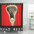 thumbnail image 1 of ATABIE Red Lax Lacrosse Funny Players Laxers Shower Curtain 60x72 inch, 1 of 1