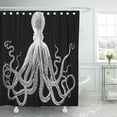 thumbnail image 1 of ATABIE Scary Vintage Octopus White Black Oceans Shower Curtain 60x72 inch, 1 of 1