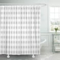 thumbnail image 1 of ATABIE Stripes Gray White Gingham Striped Check Checkered Plaid Shower Curtain 66x72 inch, 1 of 1