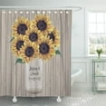 thumbnail image 1 of ATABIE Sunflower Rustic Barn Wedding Wood Mason Jar Country Backyard Shower Curtain 60x72 inch, 1 of 1