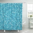 thumbnail image 1 of ATABIE Teal Look Blue Turquoise Shimmer Shiny Glitz Shower Curtain 60x72 inch, 1 of 1