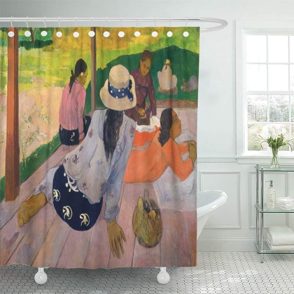 ATABIE The Siesta by Paul Gauguin 1892 94 French Post Shower Curtain 66x72 inch