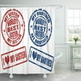 thumbnail image 1 of ATABIE World of Rubber Stamps Text Best Sister and Brother Shower Curtain 66x72 inch, 1 of 1
