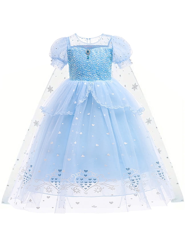 blue princess dress with cape Princess Hooded Cape Cloaks Costume for Girls Dress Up