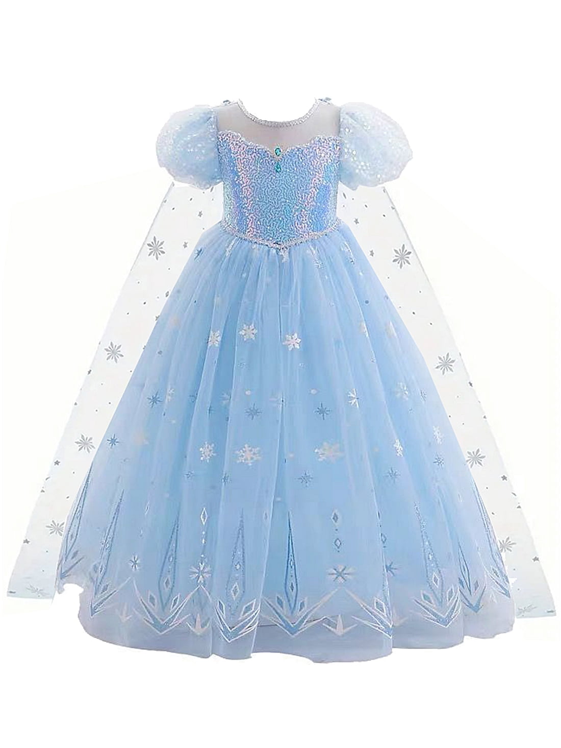 blue princess dress with cape Dusty Blue A-line Prom Dresses, Princess Dresses, Unique Prom Dresses –  Berryera main image 1