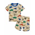thumbnail image 1 of ATAIKU 100% Cotton Baby Boys Short Sleeve Pajama Sets, Toddler Boy 2-Piece Sleepwear Kids Summer Dinosaur Pjs 2-8Y, 1 of 10