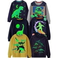 thumbnail image 1 of ATAIKU 2-7Y Kids Baby Boys Glow in the Dark Tops French Terry Sweatshirts Cotton Long Sleeve Crewneck Tops for Toddler Boy - Shark, 1 of 9