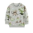 thumbnail image 1 of ATAIKU 2-7Y Toddler and Little Boys Dinosaur Sweatshirts Cotton Long Sleeve Pullover Crewneck Tops for Kids Boy, 1 of 9