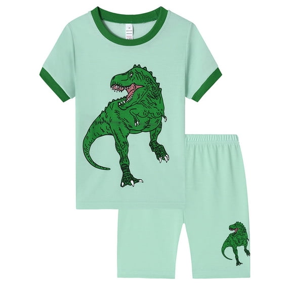 ATAIKU 2-9Y Little Boys Pajamas Short Sets Dinosaur Cool 2 Piece Pjs Sleepwear Summer Kids Jammies