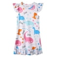thumbnail image 1 of ATAIKU 3-10Y Girls Nightgowns Dinosaur Sleepwear Night Sleep Dress Pajamas Little Kids Toddler Soft Nightgown, 1 of 7