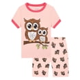 thumbnail image 1 of ATAIKU 3-10Y Toddler Little Girls Owl Pajamas Set 100% Viscose Big Kids 2-Piece Pjs Summer Jammies, 1 of 13
