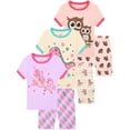 thumbnail image 1 of ATAIKU 3-10Y Toddler Little Girls Unicorn Pajamas Set 100% Viscose Big Kids 2-Piece Pjs Summer Jammies, 1 of 14