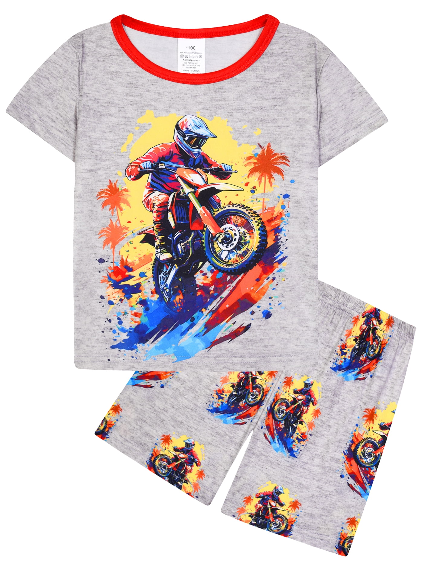 ATAIKU 3-12Y Kids Boys 2-Piece Pajamas Summer Pjs Toddler Short Sleeve ...