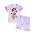 thumbnail image 1 of ATAIKU 3-8Y Girls Pajamas Short Sleeve Toddler Summer Short Sets Kids Sleepwear Clothes Set, 1 of 9