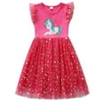 thumbnail image 1 of ATAIKU 3-8Y Kids Tutu Dress Unicorn Little Girls Ruffle Tulle Dresses Summer Party Princess Sundress, 1 of 11