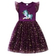thumbnail image 1 of ATAIKU 3-8Y Kids Tutu Dress Unicorn Little Girls Ruffle Tulle Dresses Summer Party Princess Sundress, 1 of 12