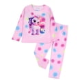 thumbnail image 1 of ATAIKU 3-8Y Toddler and Little Girl 2-Piece Pajamas Set Kids Long Sleeve Tee and Pants Dinosaur Sleepwear, 1 of 10