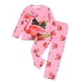 thumbnail image 1 of ATAIKU 3-8Y Toddler and Little Girl Pajamas Set Kids Long Sleeve Tee and Pants Flamingo Sleepwear Girls 2-Piece Jammies, 1 of 10