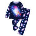 thumbnail image 1 of ATAIKU 3-8Y Toddler and Little Girl Pajamas Set Kids Long Sleeve Tee and Pants Unicorn Sleepwear Girls 2-Piece Jammies, 1 of 6