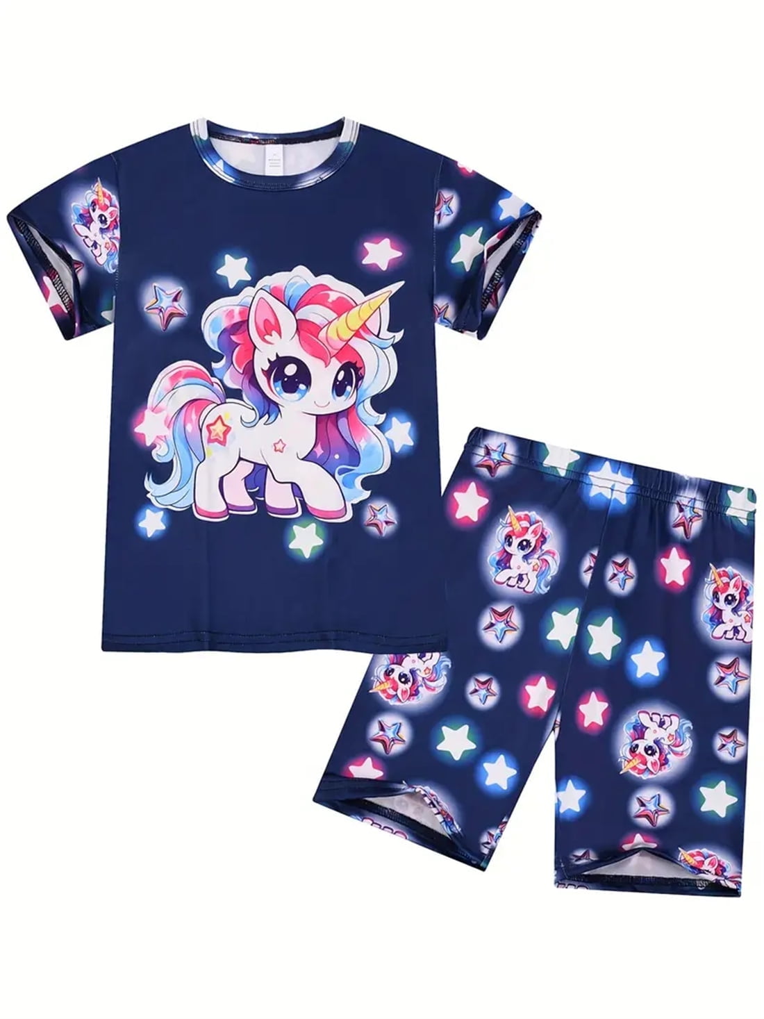 ATAIKU 3-8Y Toddler and Little Girls Unicorn Pajamas 2-Piece Shirt ...
